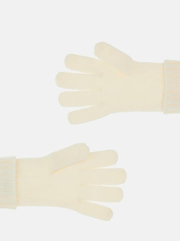 GUESS - Guantes con dedos 'KNITTED GLOVES' en blanco