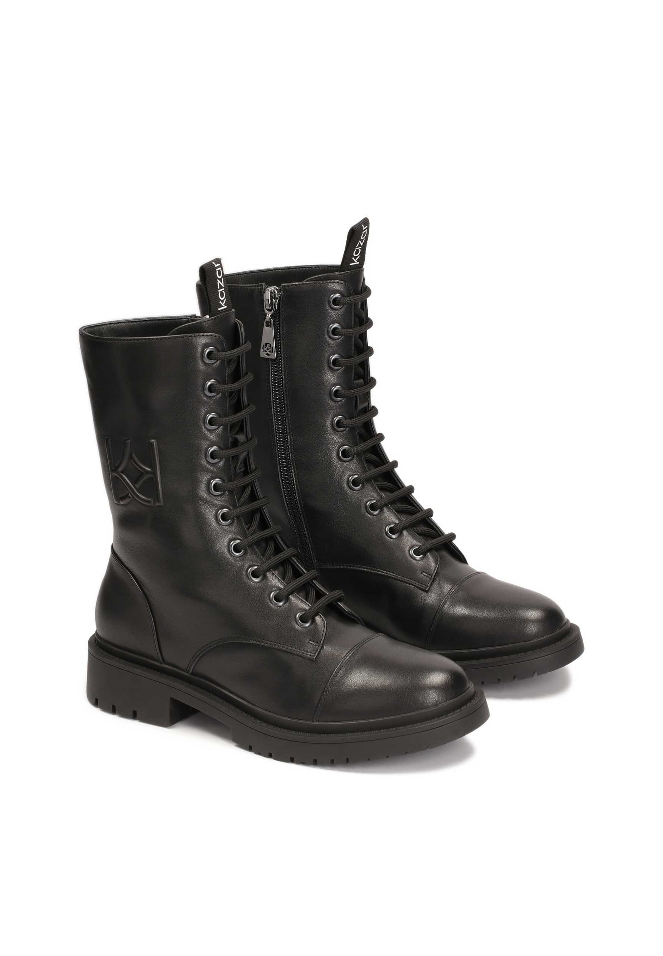 Kazar Lace-Up Boots in Black