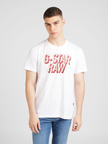 T-Shirt G-STAR en blanc : devant