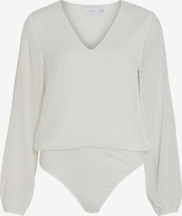 VILA Blouse Bodysuit 'MALIANA' in White: front