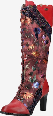 Bottes à lacets Laura Vita en rouge : devant