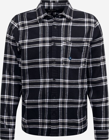 HOLLISTER Button Up Shirt in Black: front