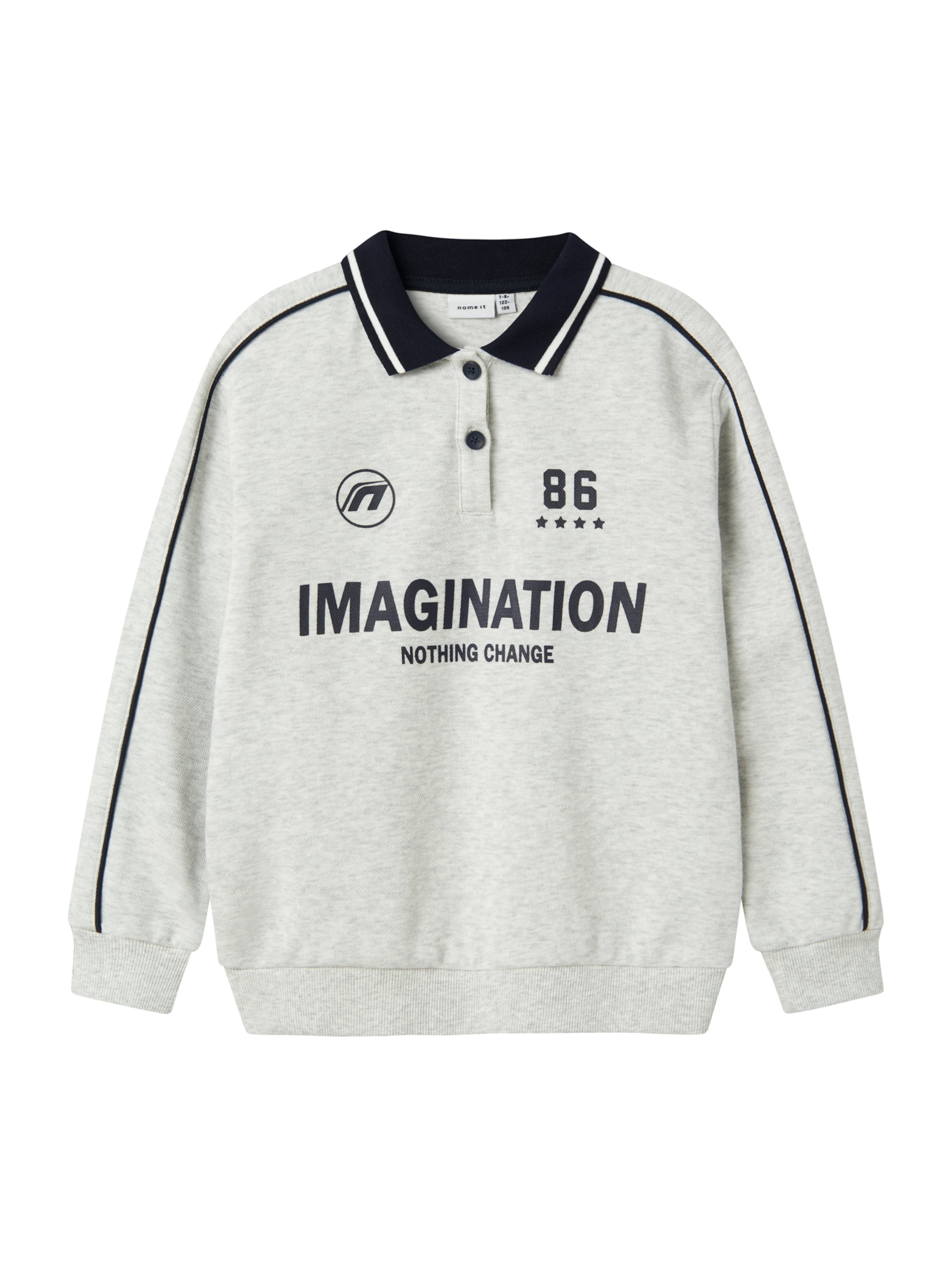 NAME IT Μπλούζα φούτερ 'NKMKRIS' σε γκρι: μπροστά