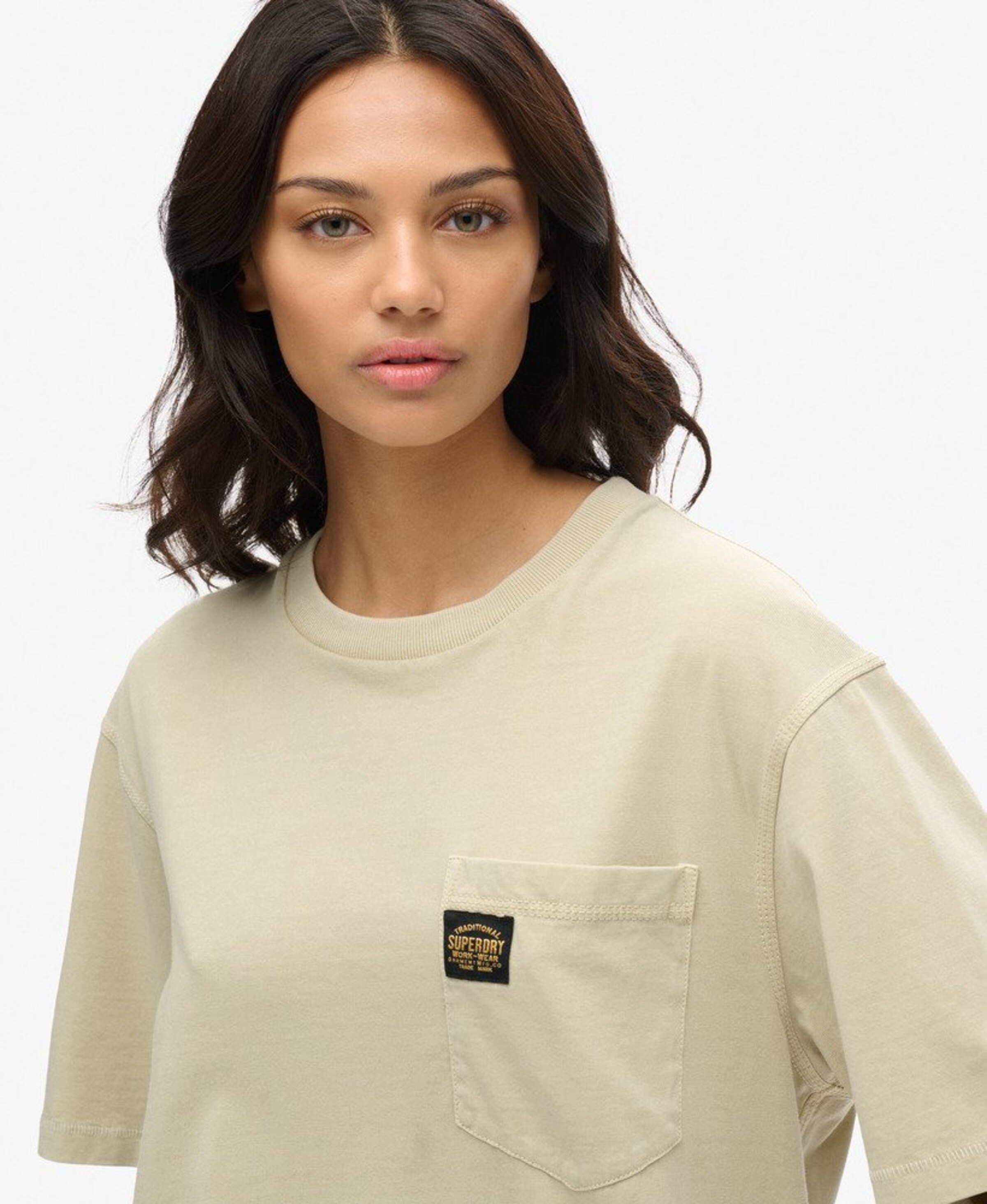 T-shirt oversize Superdry en beige