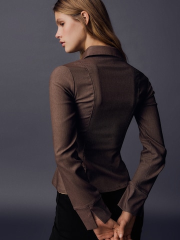 Chemisier Bershka en marron