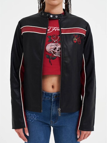 Ed Hardy Prehodna jakna 'Brave Hearts Stay True' | črna barva