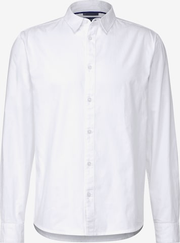Street One MEN Button Up Shirt 'Oxford ' in White: front
