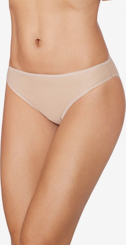 zd ZERO DEFECTS Broekje 'Delia mid waist panty organic cotton' in Beige: voorkant