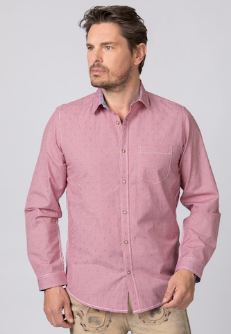 STOCKERPOINT Comfort fit Button Up Shirt 'Raul' in Red: front