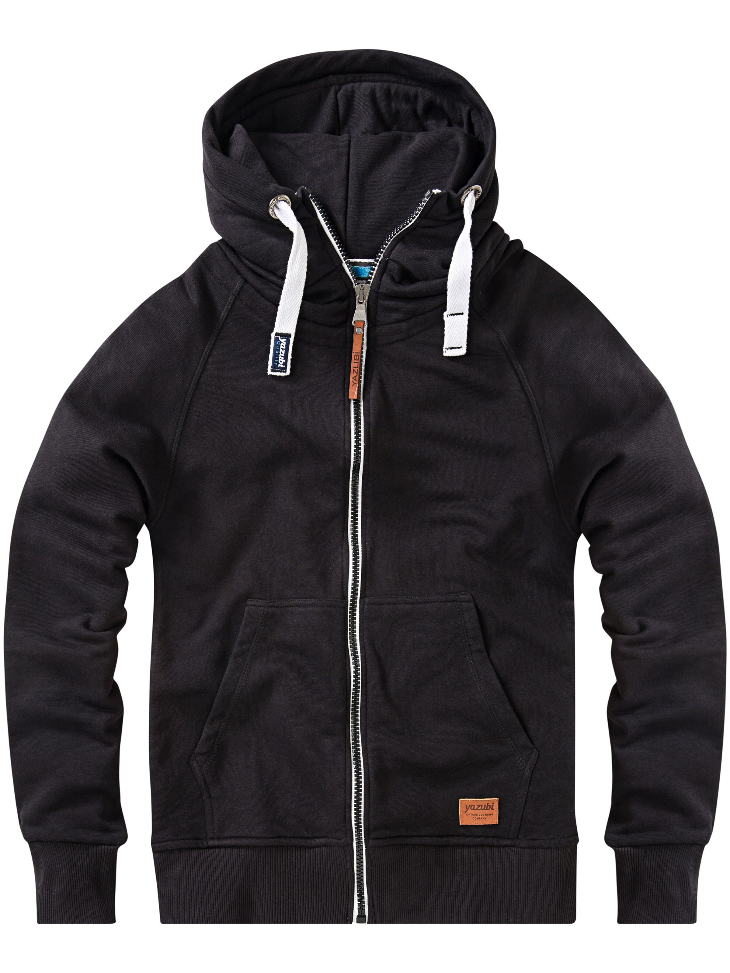 yazubi Zip-Up Hoodie 'Jacob' in Black