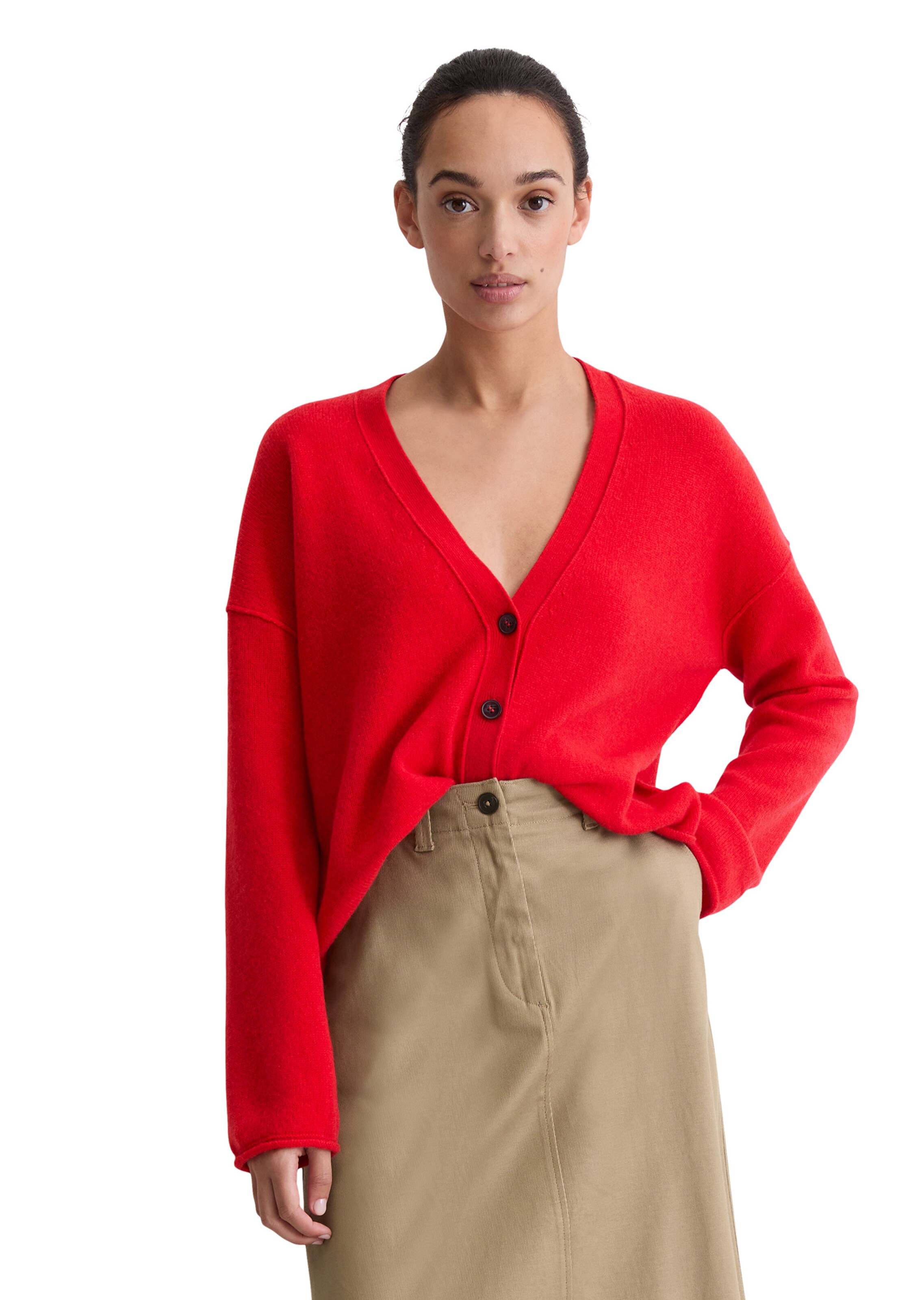 Marc O'Polo Knit cardigan in Red: front