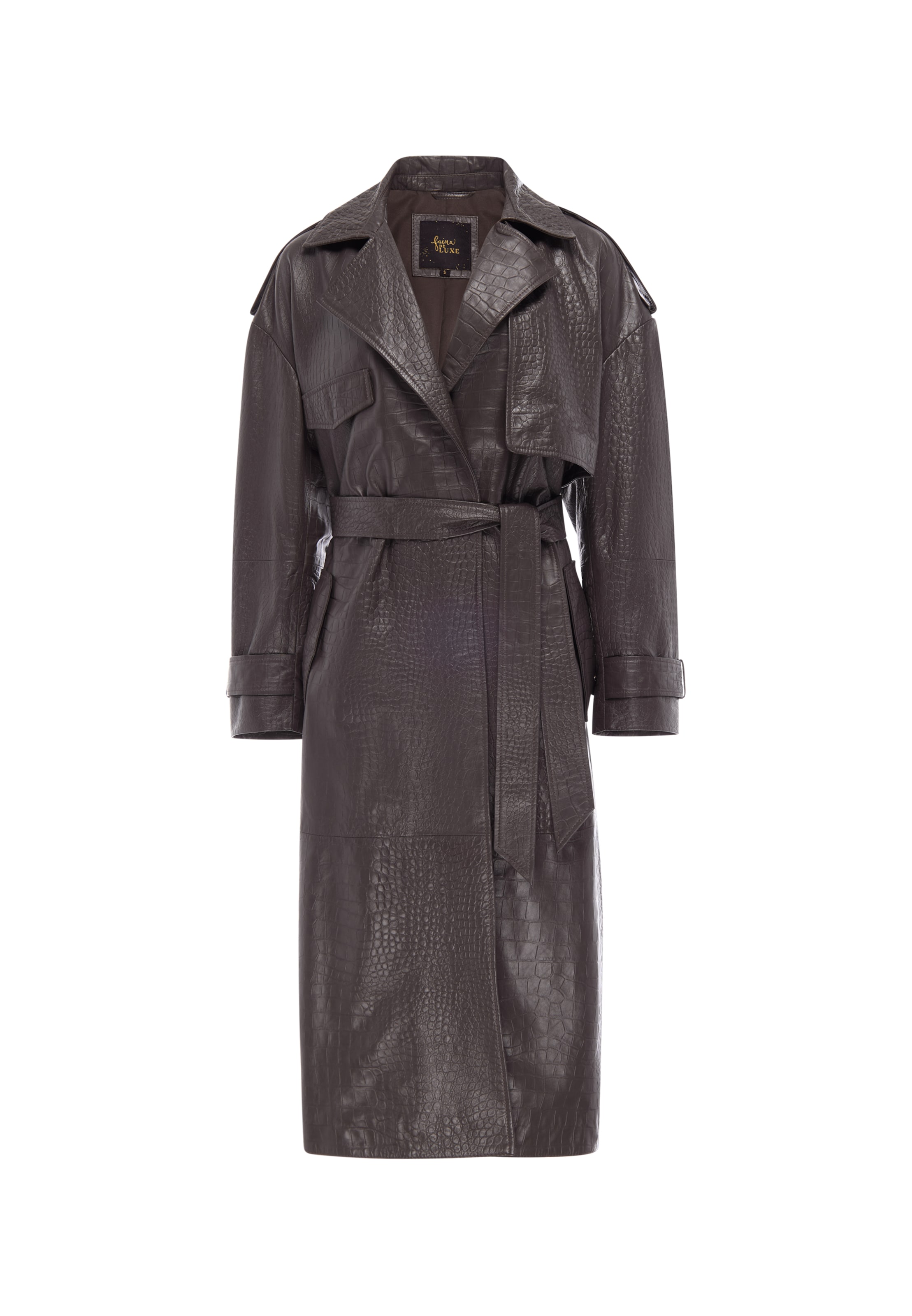 faina Between-Seasons Coat in Blue: front