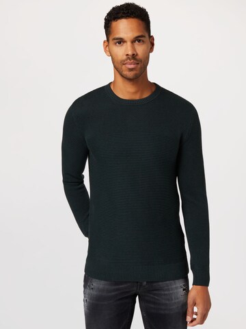 TOM TAILOR Sweater in Green: front