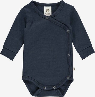 Müsli by GREEN COTTON Romper/Bodysuit 'Wickelbody' in Blue: front