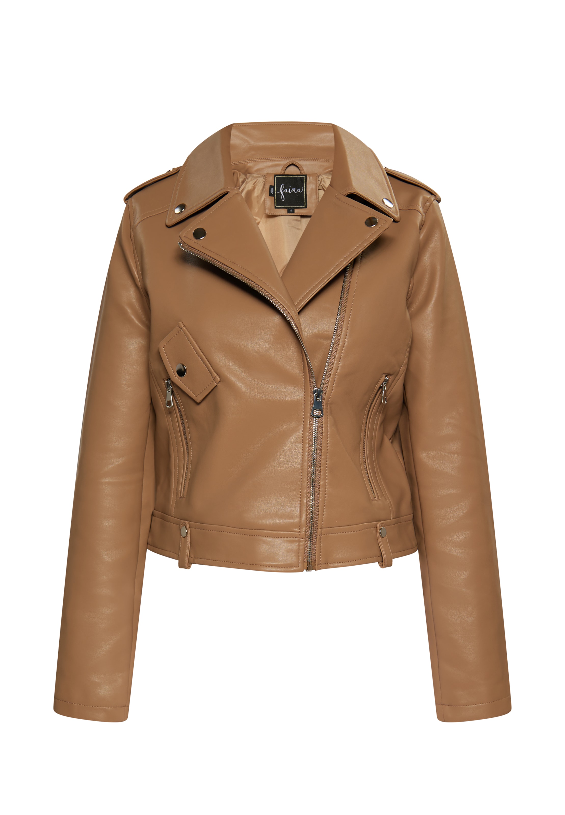 faina Tussenjas in Bruin: voorkant