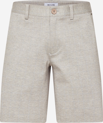 Regular Pantalon chino 'MARK' Only & Sons en beige : devant