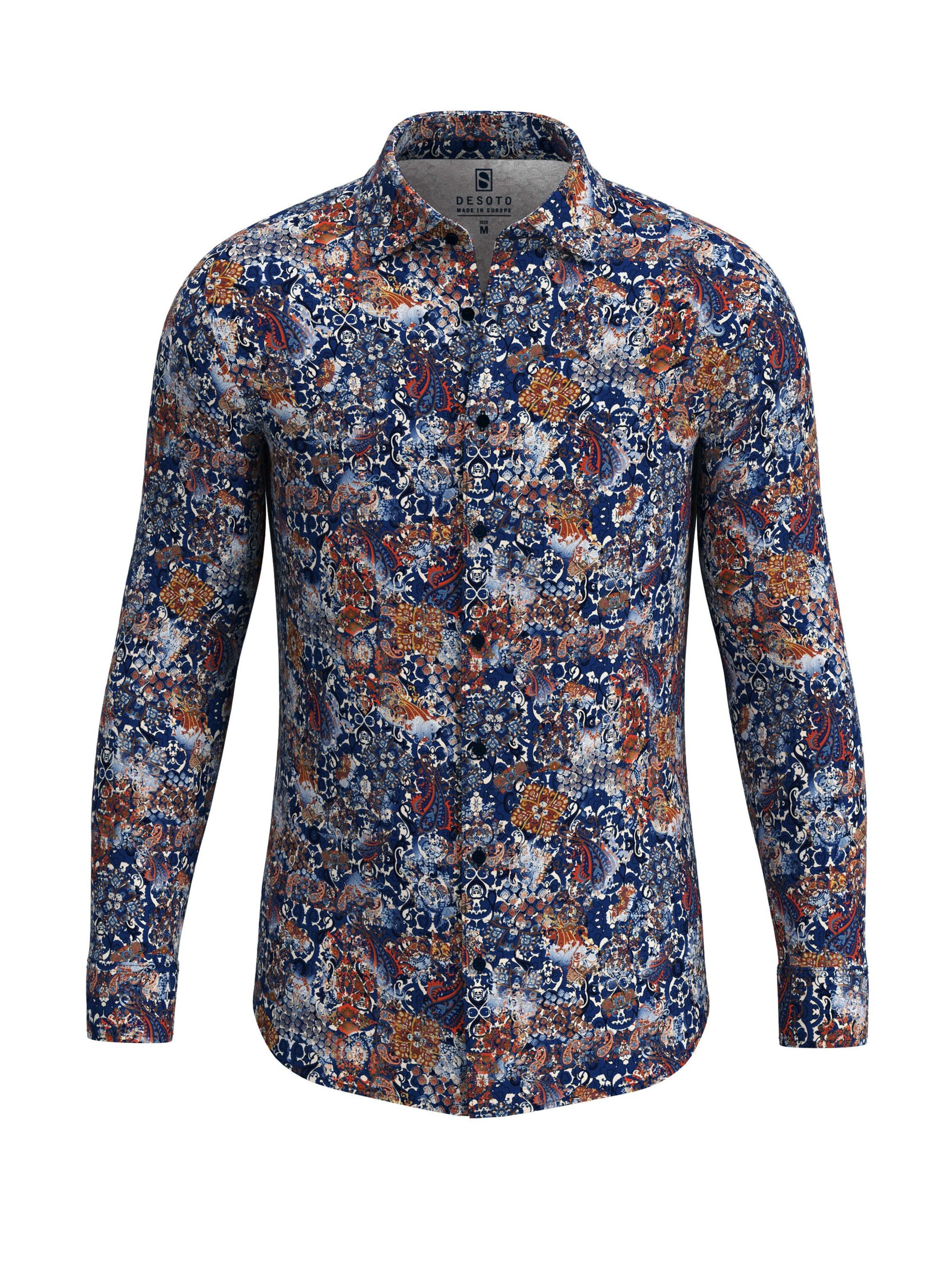 DESOTO Slim Fit Hemd in Blau: Vorderseite