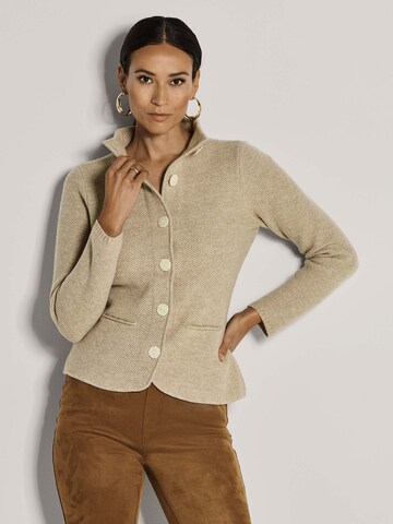 MADELEINE Knit cardigan in Beige: front