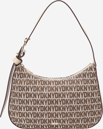 Borsa a spalla di DKNY in beige: frontale