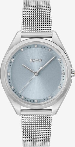 BOSS Black Analog Watch in Silver: front