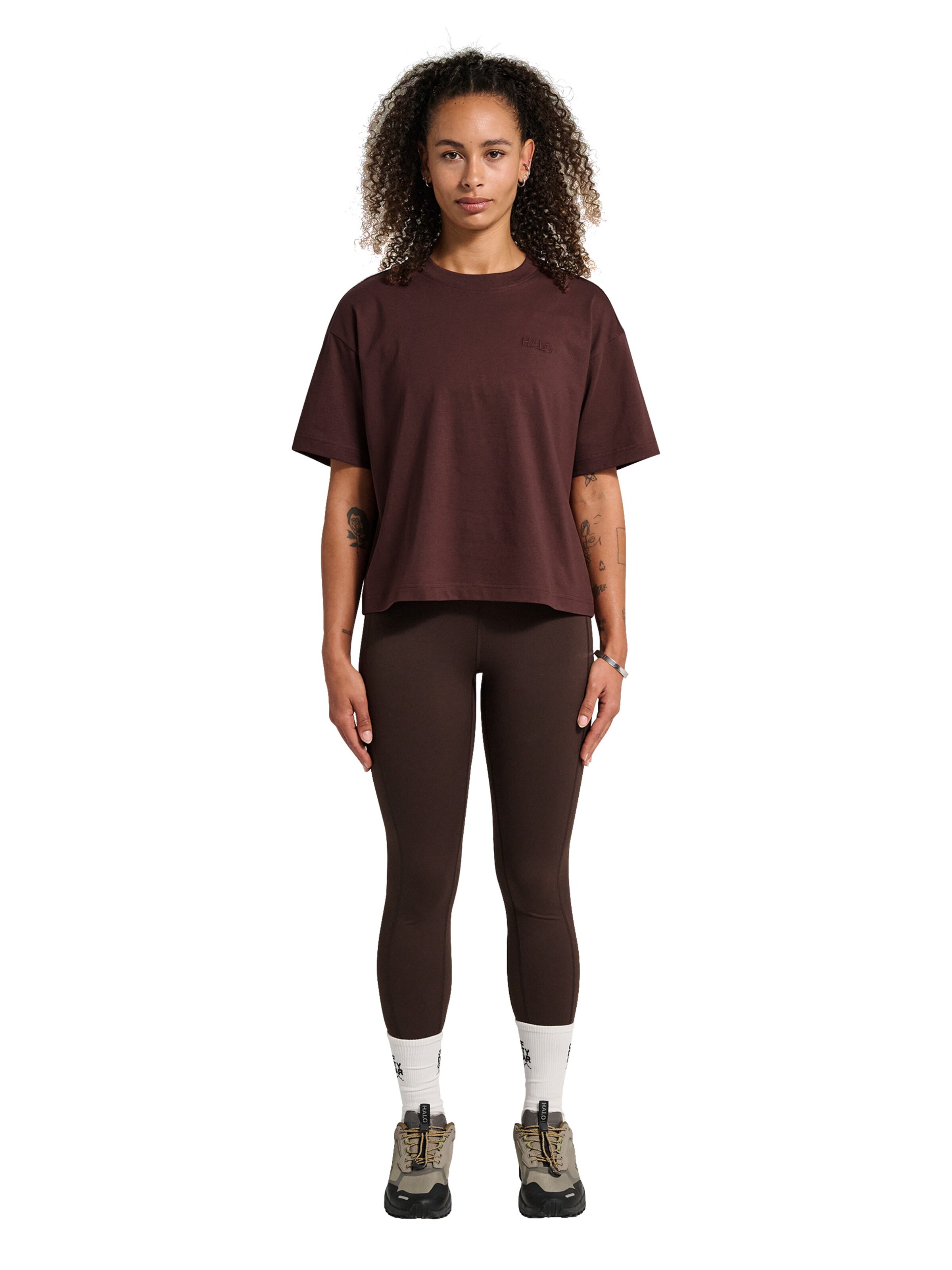 HALO Shirt in Bruin: voorkant