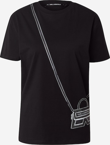 Karl Lagerfeld - Camisa 'Ikon' em preto: frente