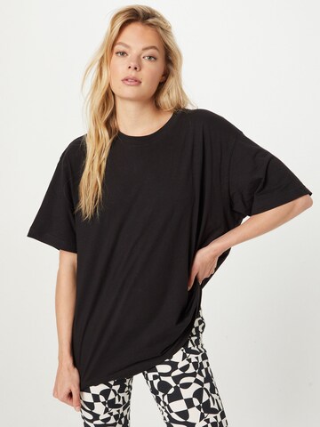 WEEKDAY Oversized Shirt in Black: front