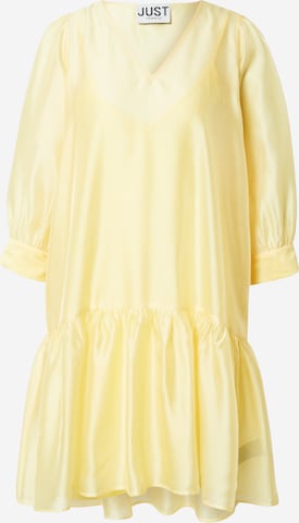 JUST FEMALE Kleid 'Ventura' in Gelb: front