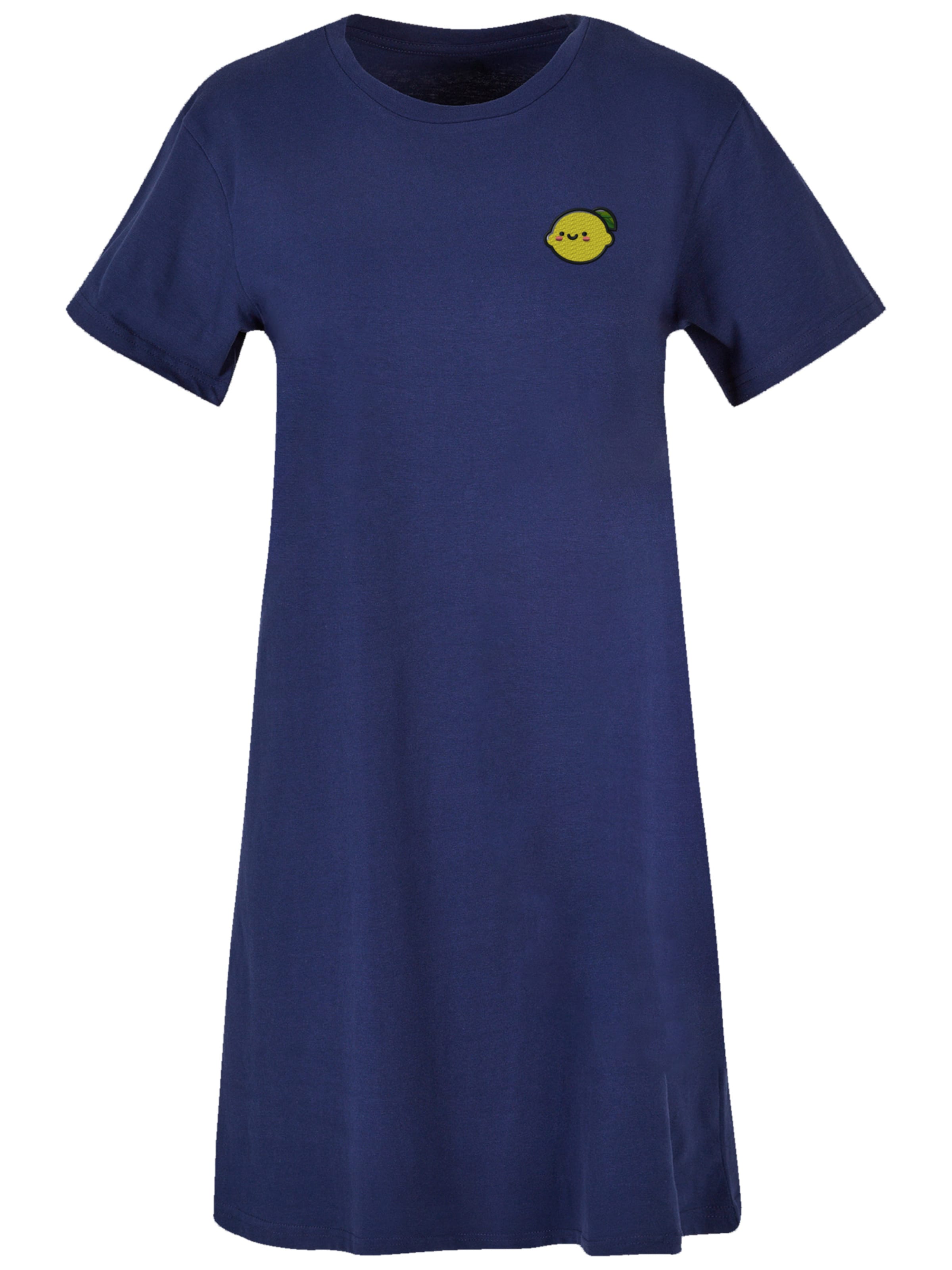 F4NT4STIC Kleid 'Lemon Cute Face' in Blau: Vorderseite
