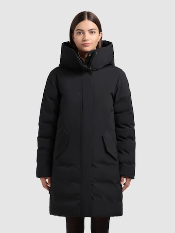Manteau d’hiver 'Protea' khujo en noir : devant