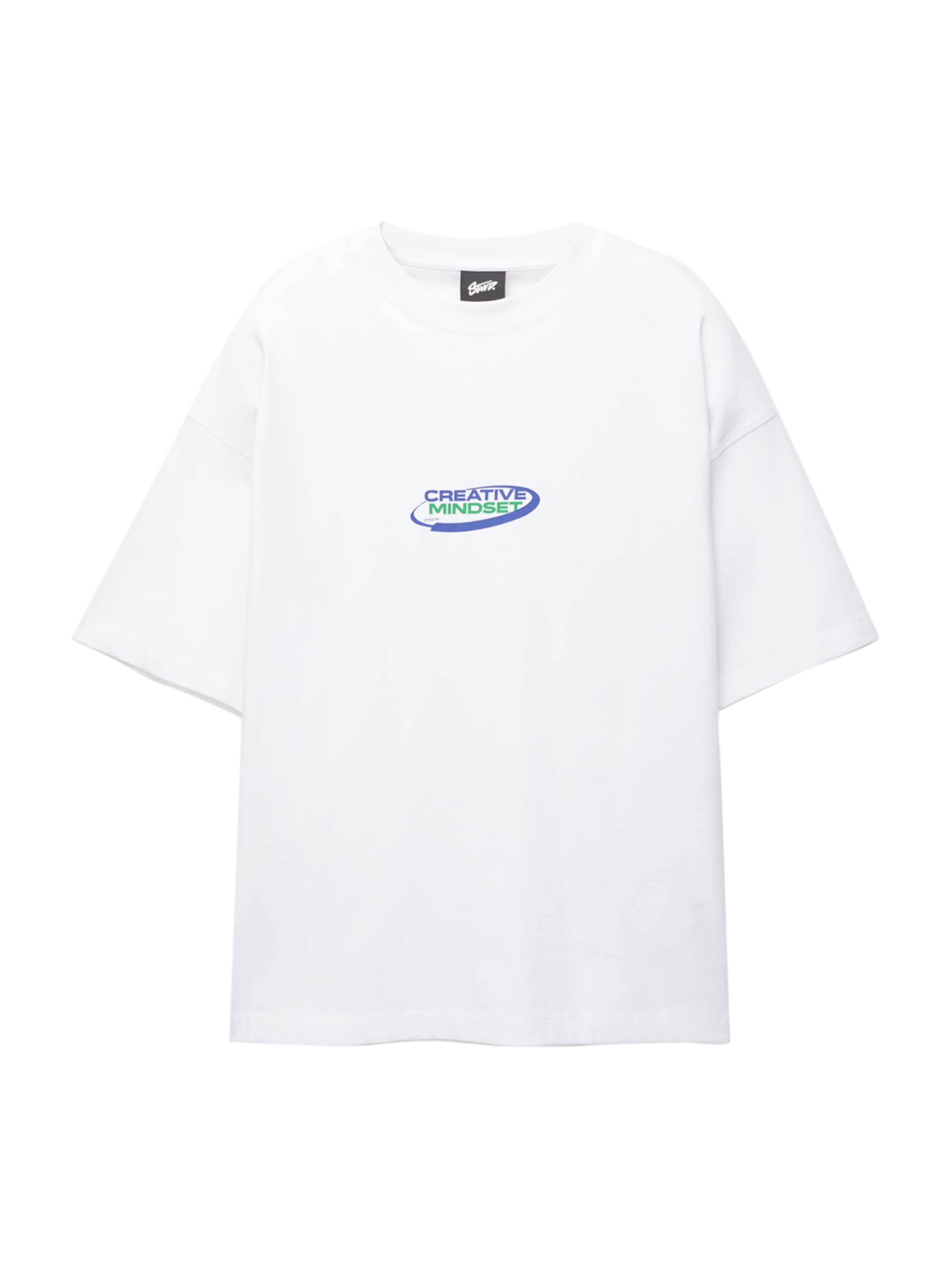 Pull&Bear Bluser & t-shirts i dueblå / grøn / hvid, Produktvisning