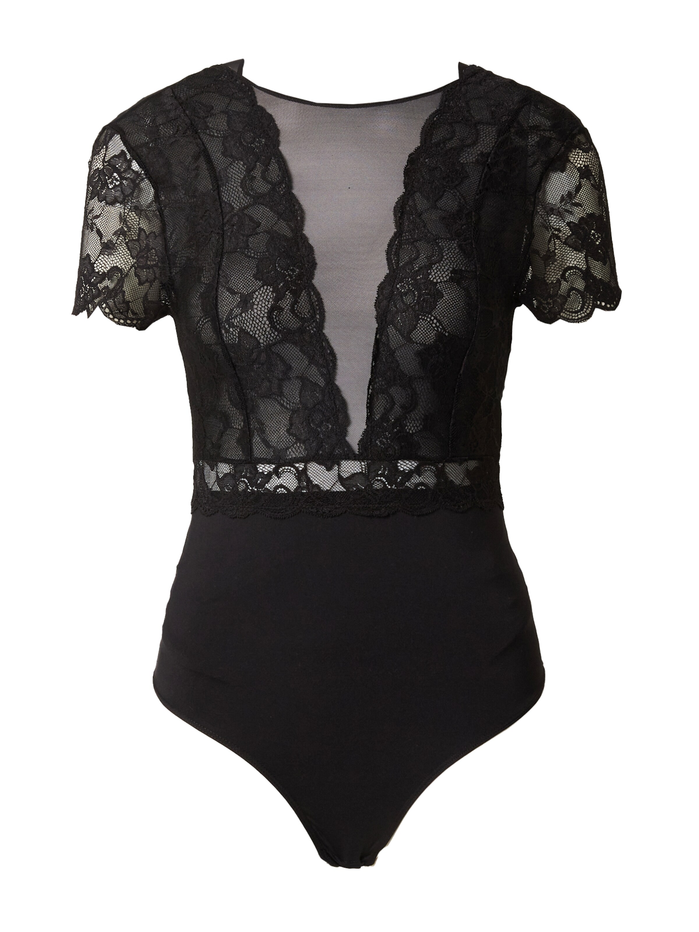 PIECES - Camisa body 'Sicca' em preto: frente