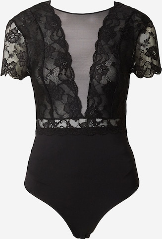 PIECES Shirt Bodysuit 'Sicca' in Black: front