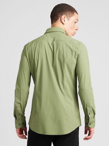 BOSS - Slim Fit Camisa 'HANK' em verde