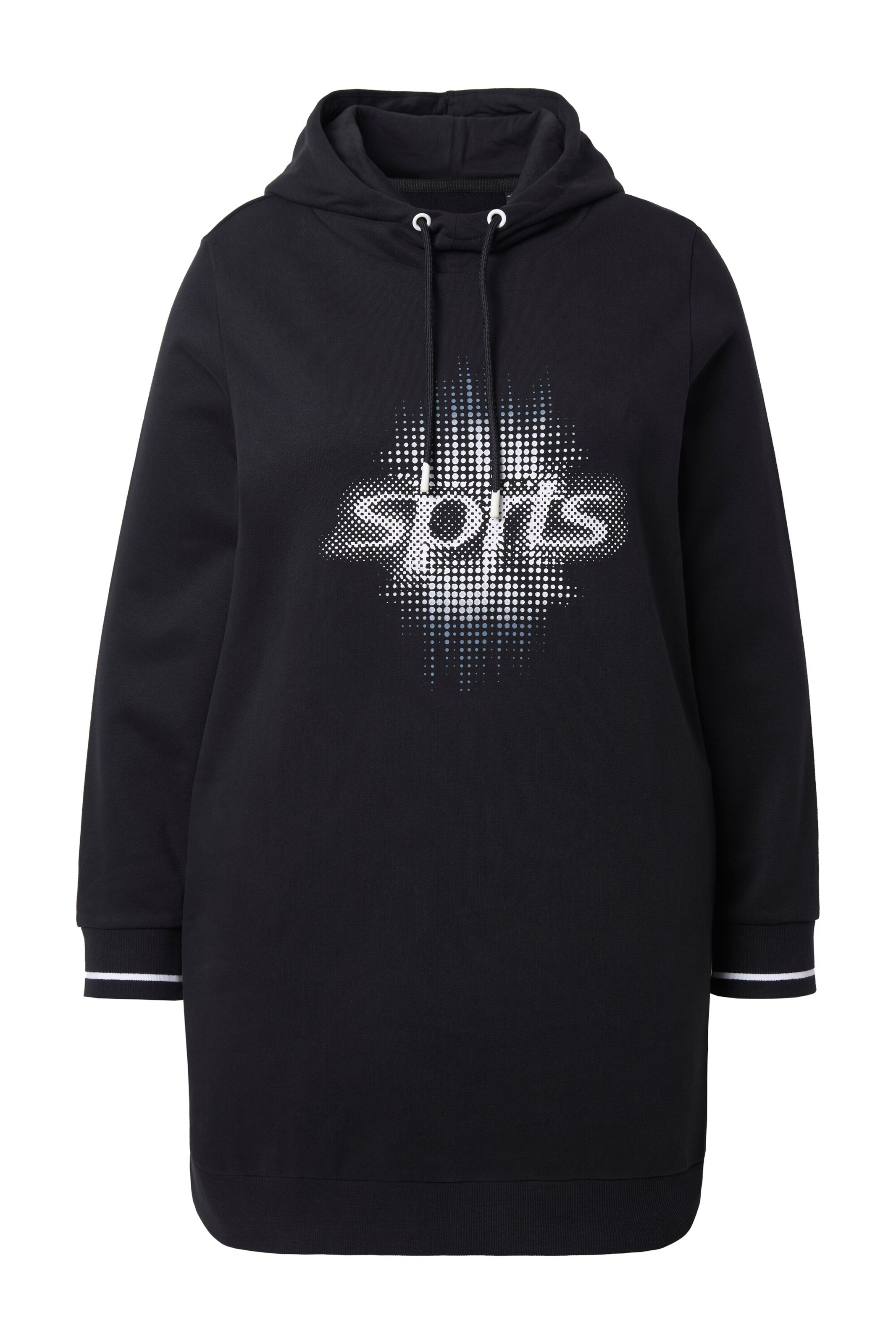 Ulla Popken Sweatshirt in Zwart: voorkant