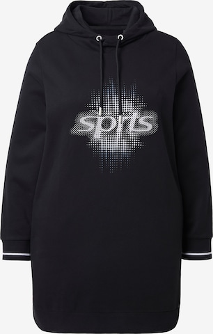 Sweat-shirt Ulla Popken en noir : devant