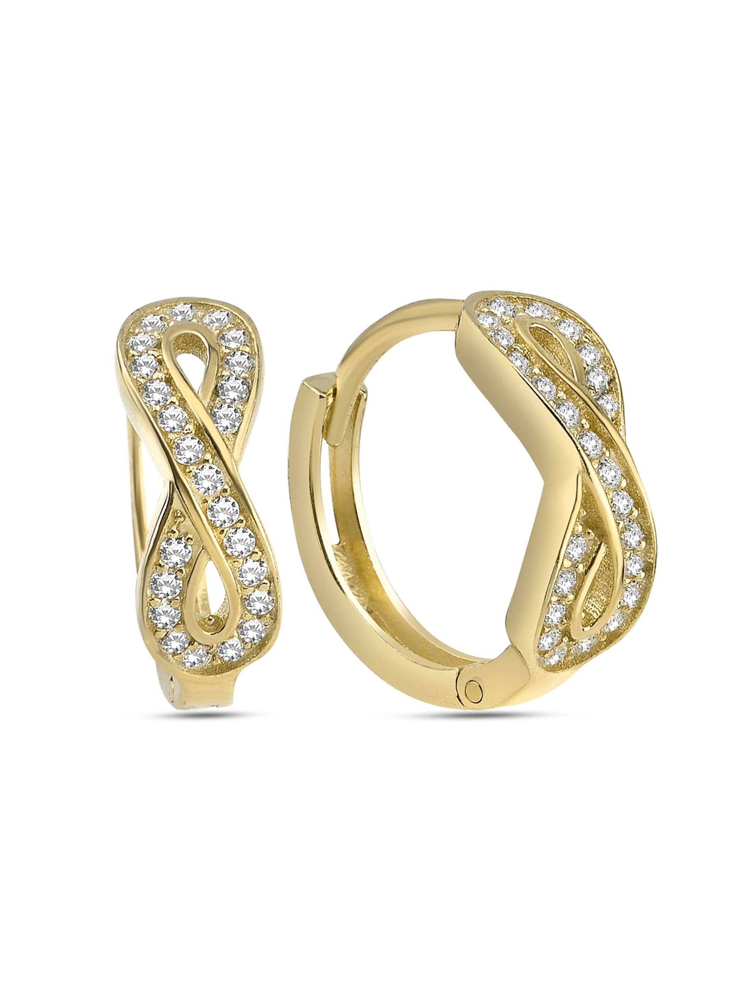 Dkeniz Earrings in Gold: front