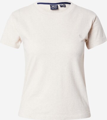 Superdry T-Shirt 'Essential' in Beige: predná strana