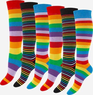 footstar Knee High Socks 'Ringel' in Red: front