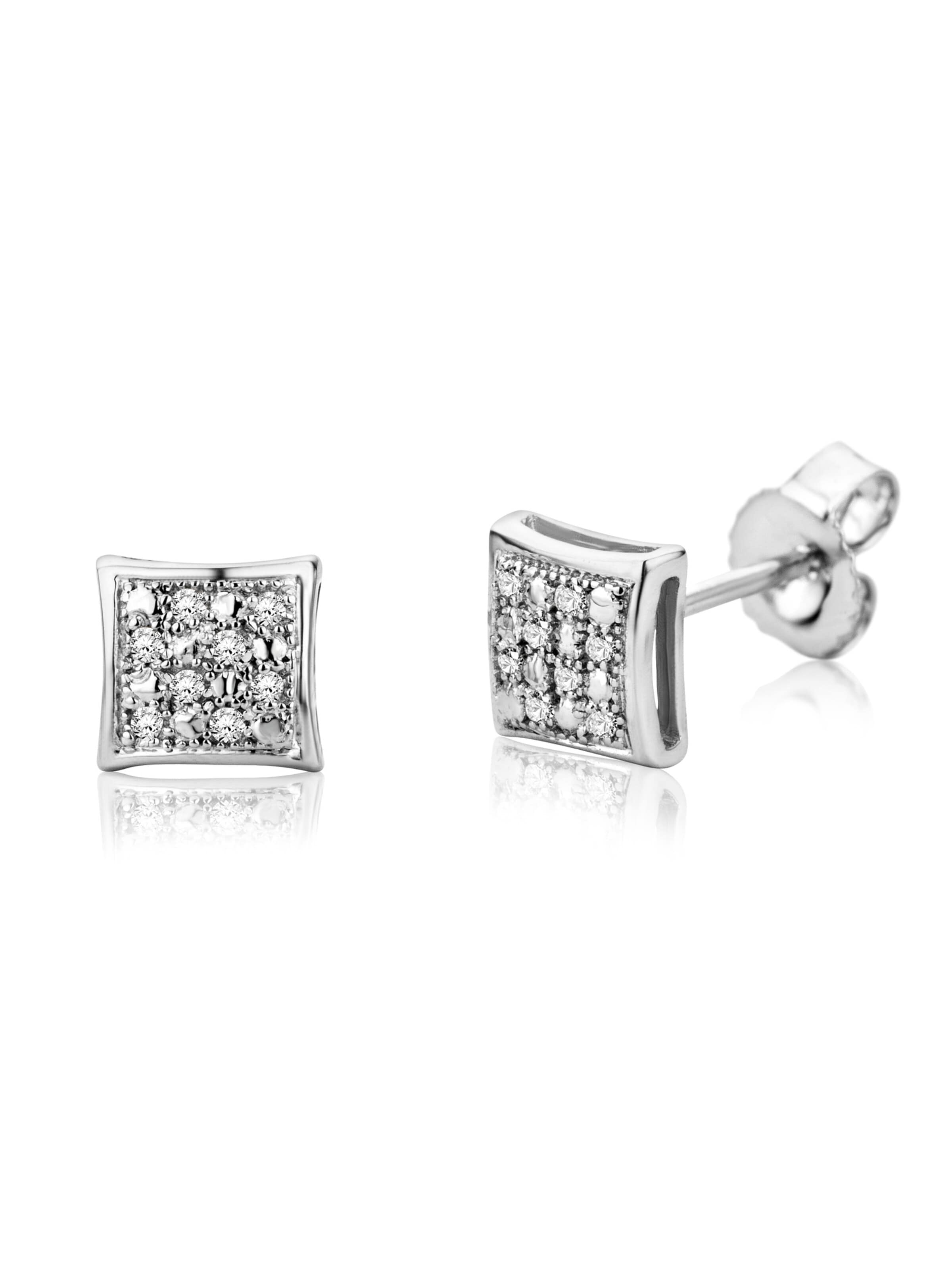 Boucles d'oreilles DIAMANT LETERNEL en argent : devant
