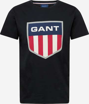 T-Shirt GANT en noir : devant