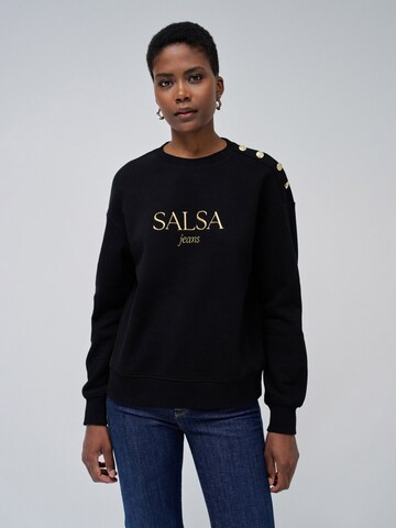 Sweat-shirt Salsa Jeans en noir : devant