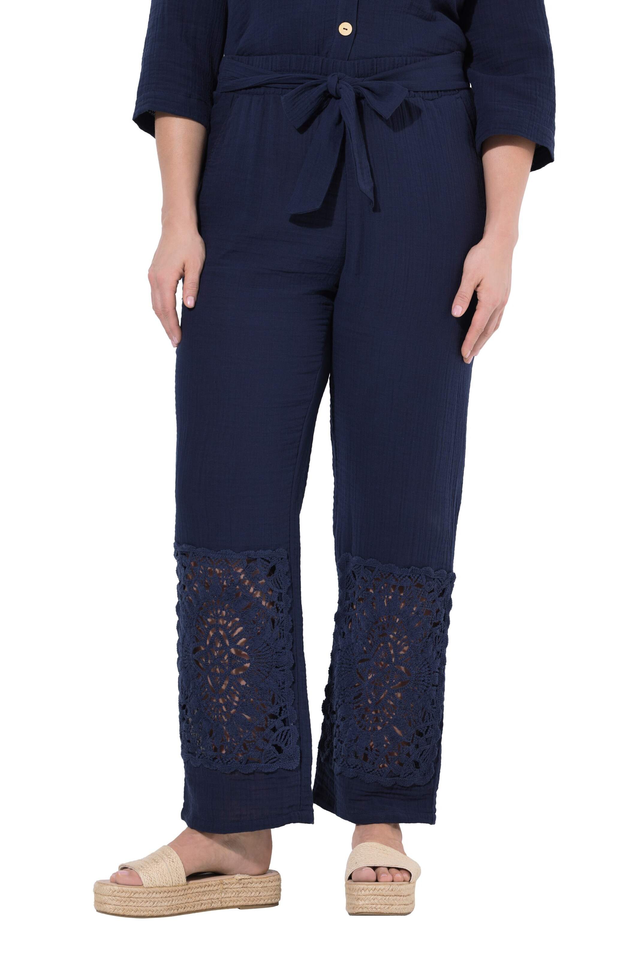 Ulla Popken Regular Hose in Blau: Vorderseite