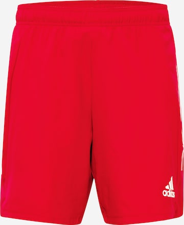 ADIDAS SPORTSWEAR Regular Workout Pants 'Condivo 21 Primeblue' in Red: front