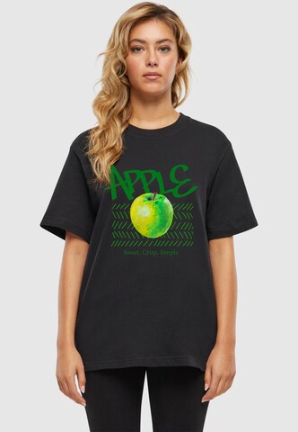 Merchcode Shirt 'Apple Sweet' in Black: front