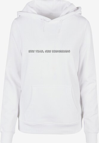 Merchcode Sweatshirt 'New Year' in White: front