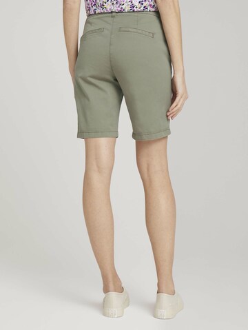 TOM TAILOR Loose fit Chino Pants in Green