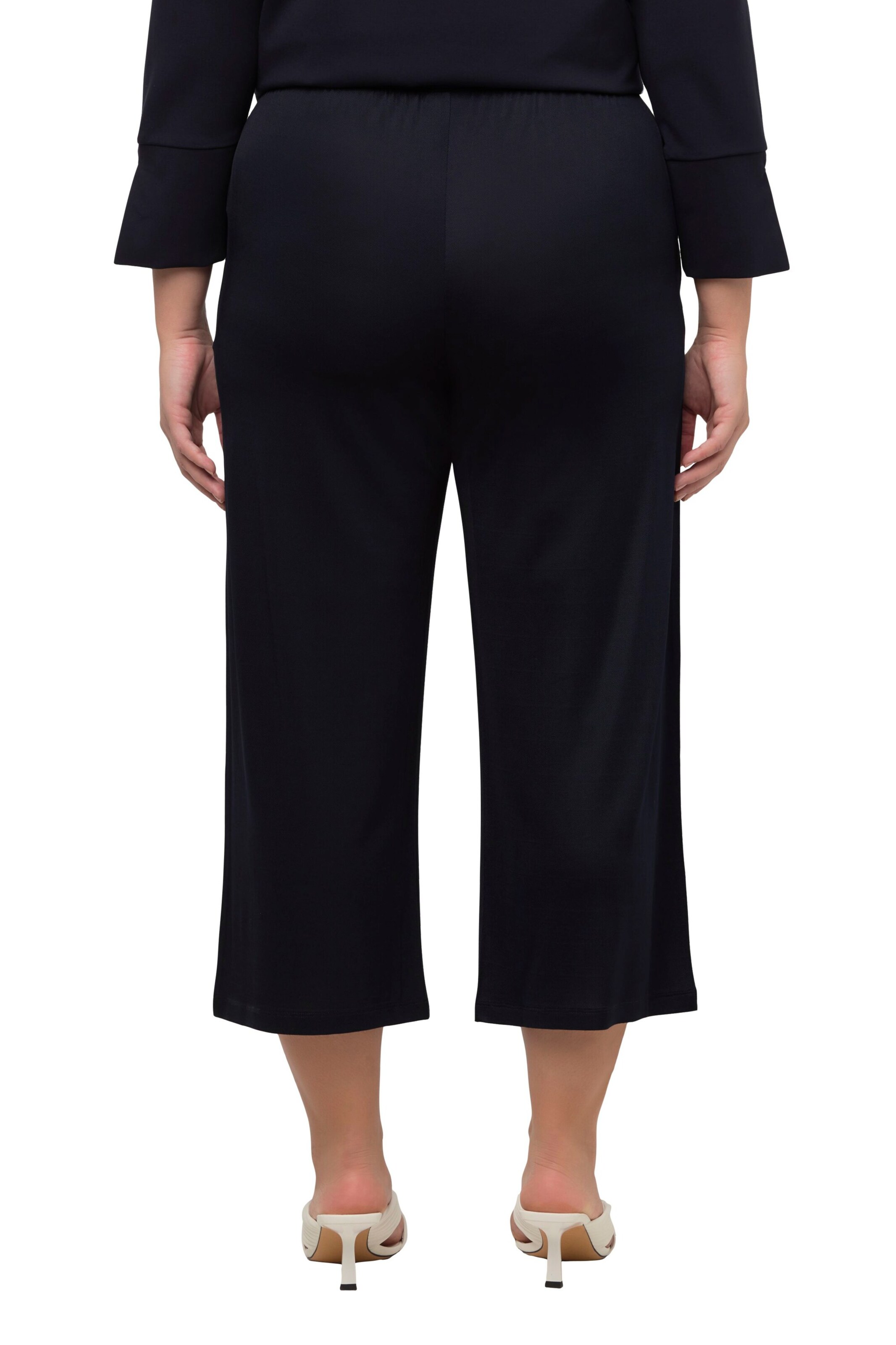 Ulla Popken Wide Leg Hose in Blau