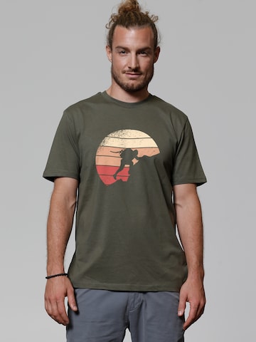 T-Shirt 'Mountain Climbing' Watapparel en vert : devant