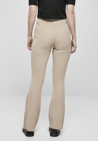 Urban Classics Flared Leggings in Beige